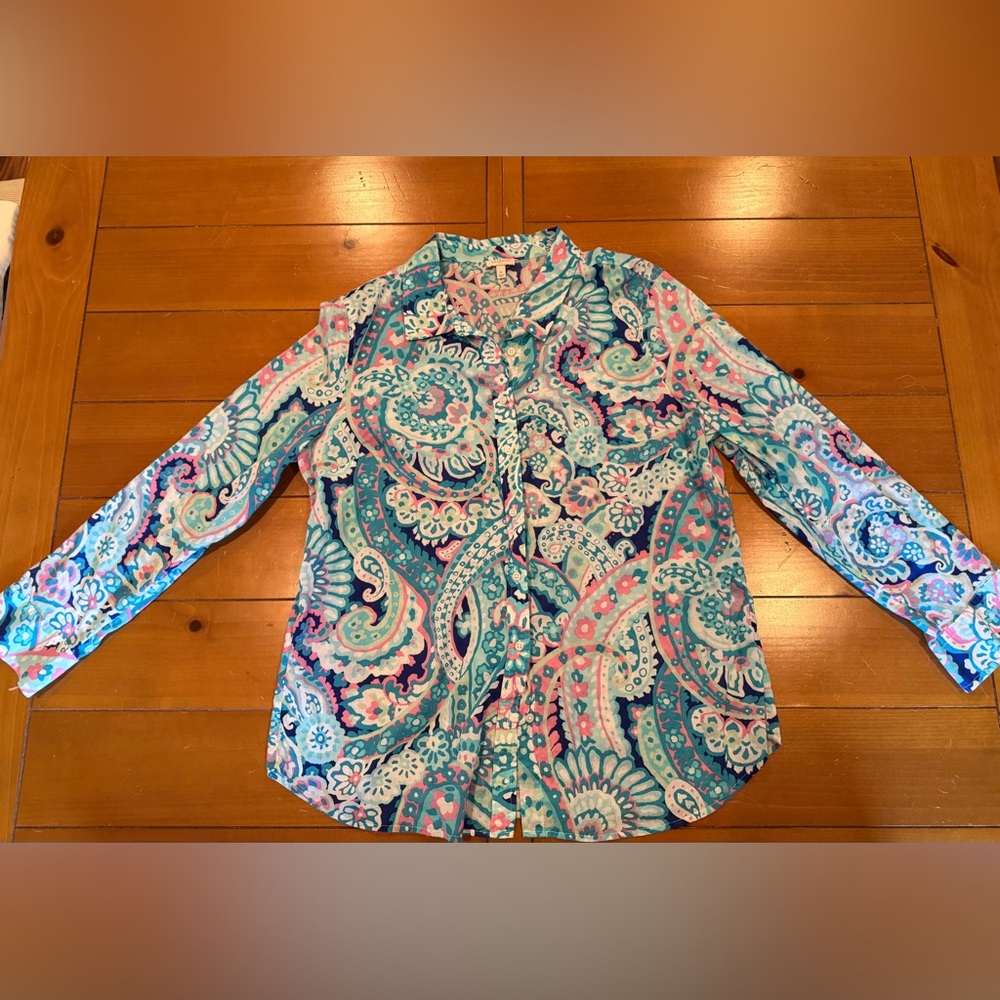Talbots Multicolor Paisley Blouse